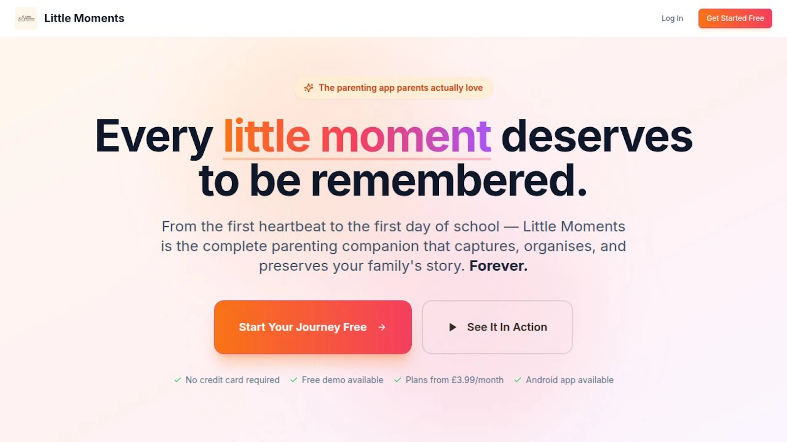 Little Moments Parenting Journey screenshot 1