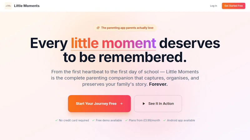 Little Moments Parenting Journey screenshot 1