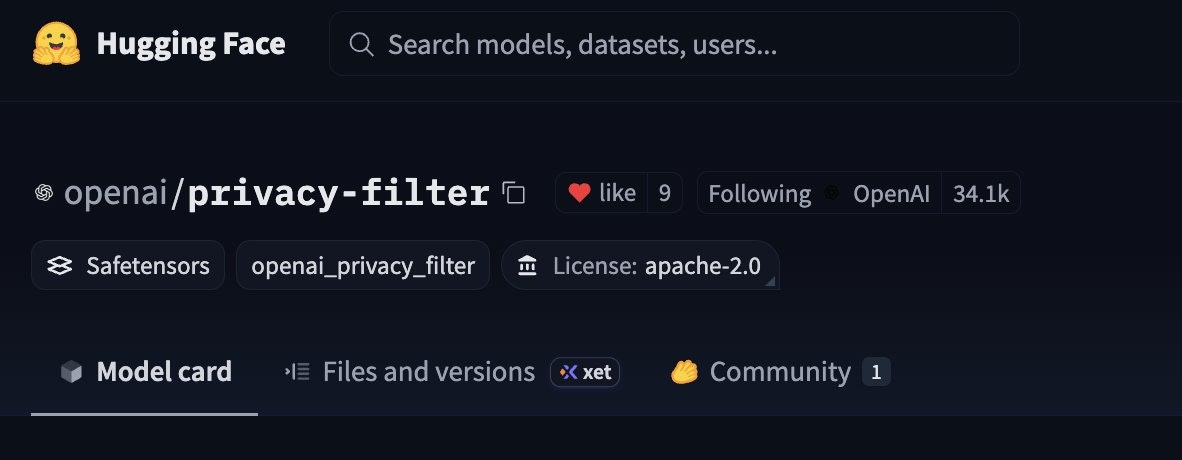 OpenAI Privacy Filter gallery image