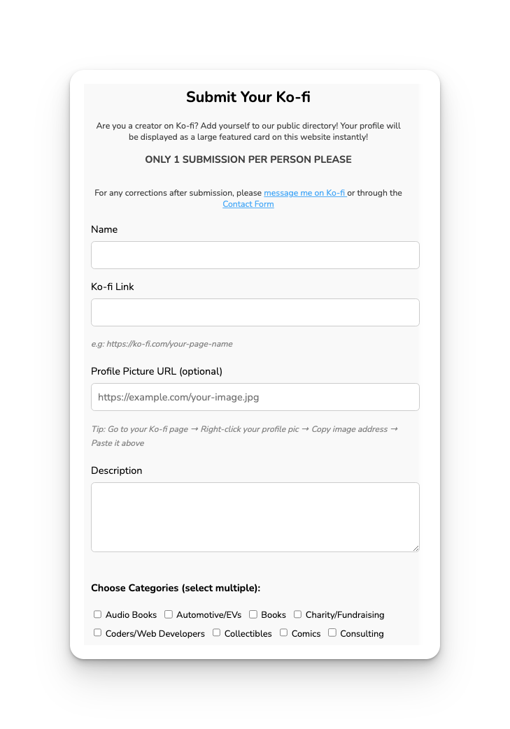 Share Your Kofi gallery image