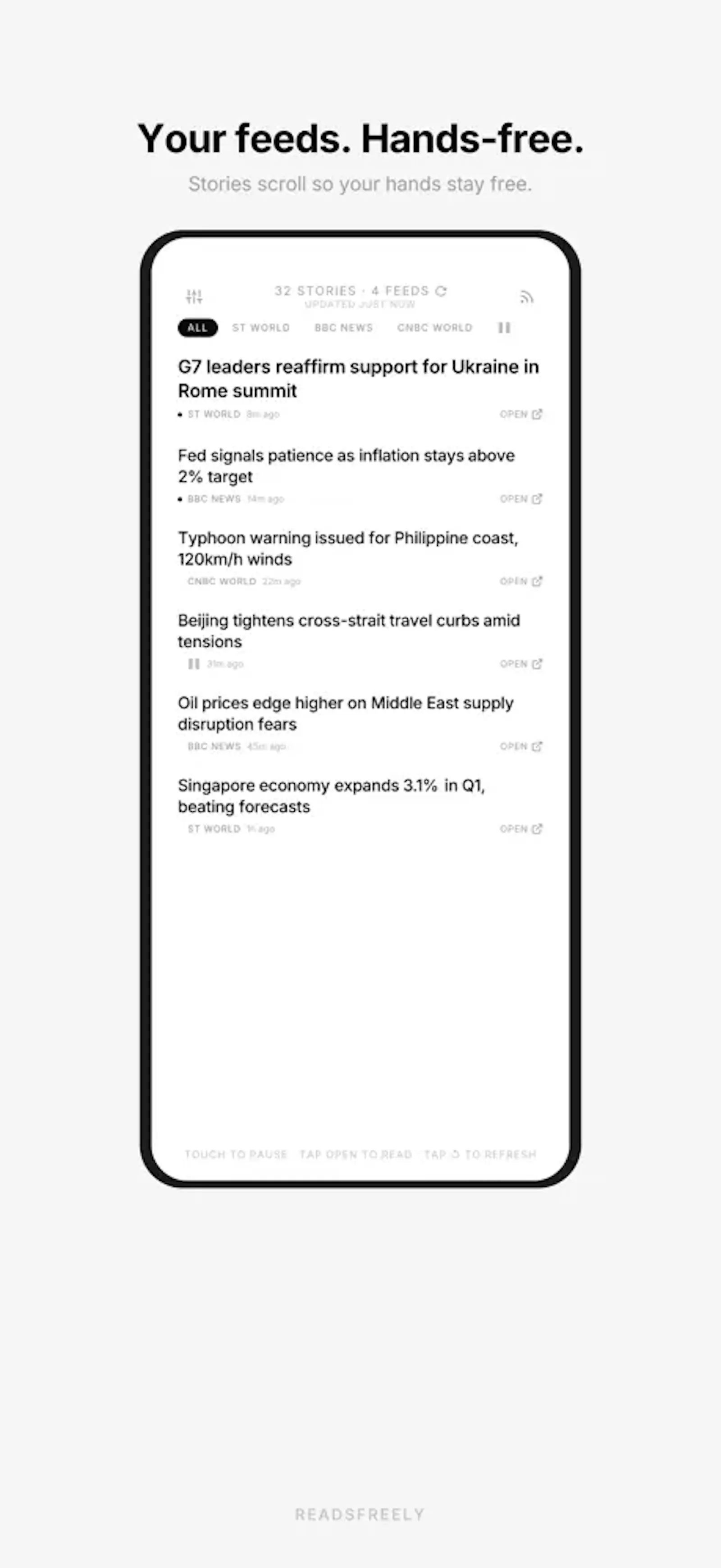 ReadsFreely RSS Reader screenshot 1