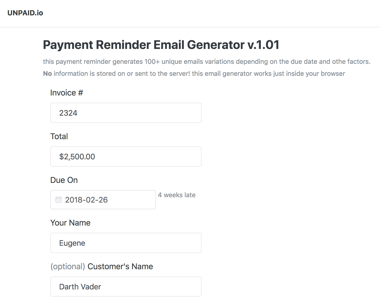 Late Payment Reminders Generator gallery image