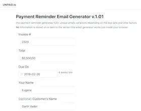 Late Payment Reminders Generator gallery image