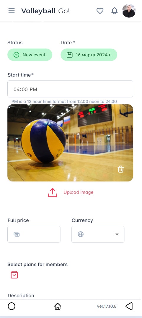 ¡Voleibol, vaya! - Aplicación social con características organizativas media 5