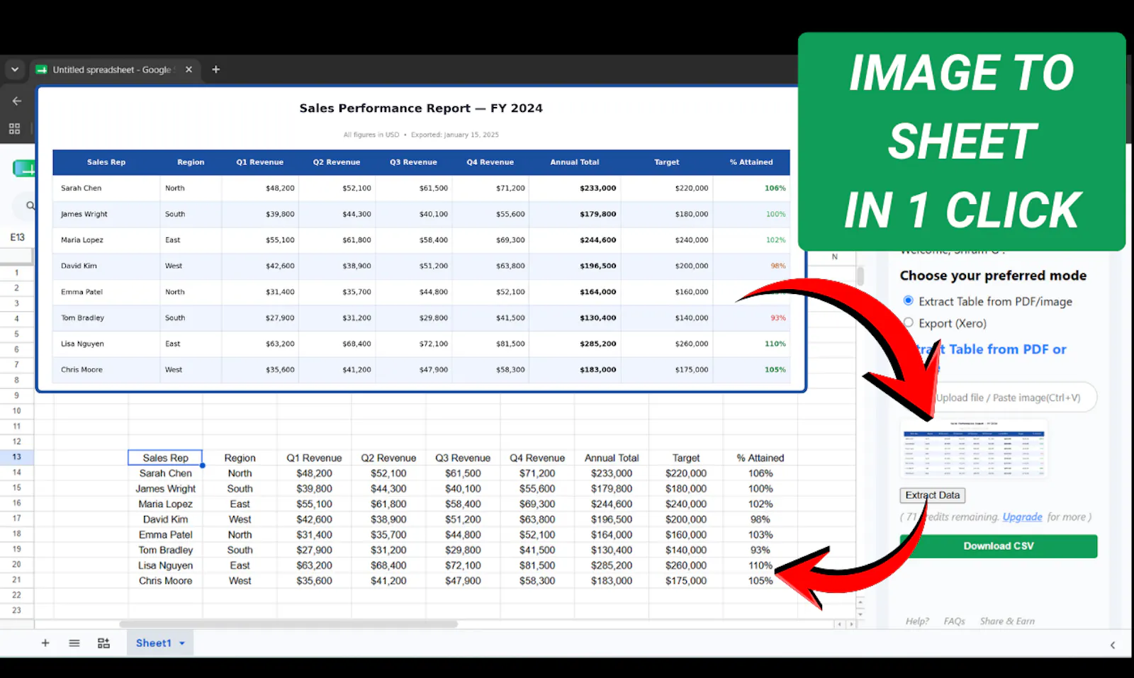 Convert PDF to Google Sheets screenshot 5