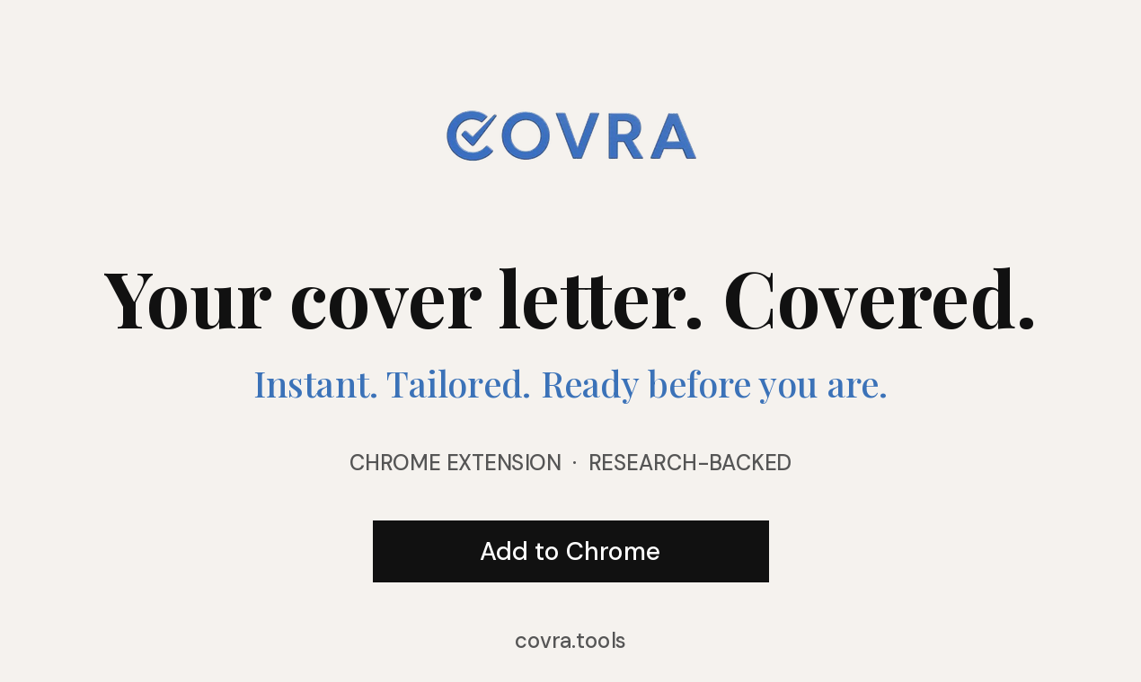 Covra - Instant Cover Letters gallery image