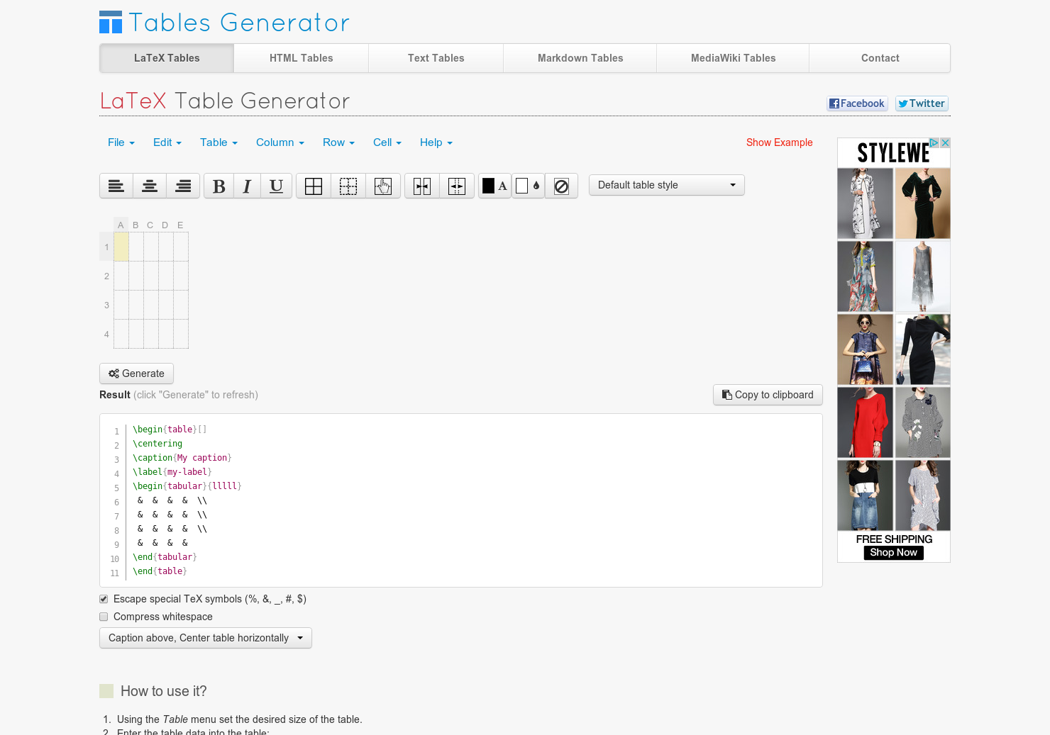 Tables Generator gallery image