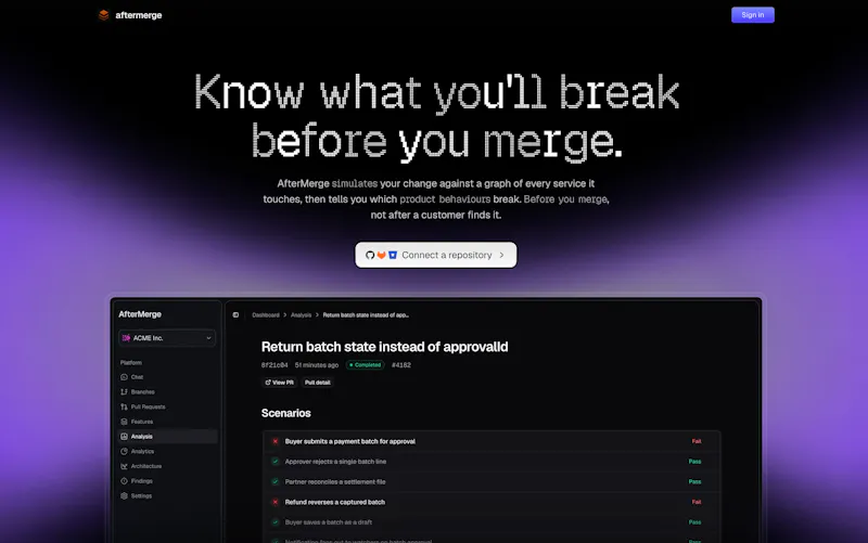AfterMerge screenshot 1