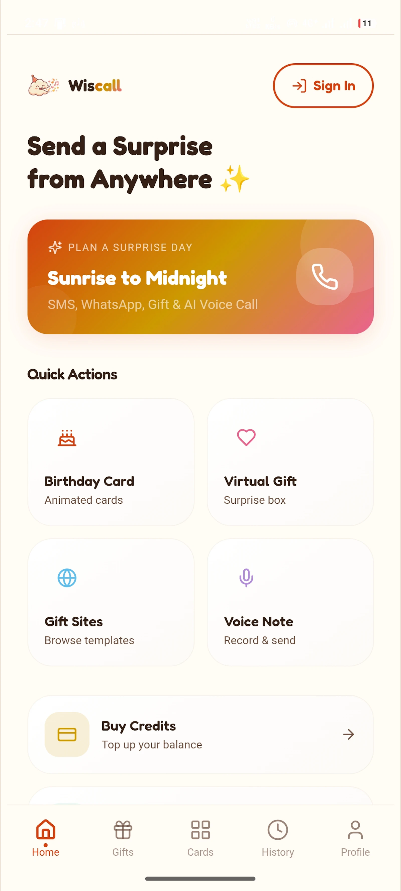 Wiscall screenshot 2