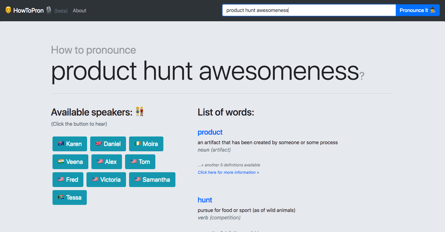 How to pron (beta) gallery image