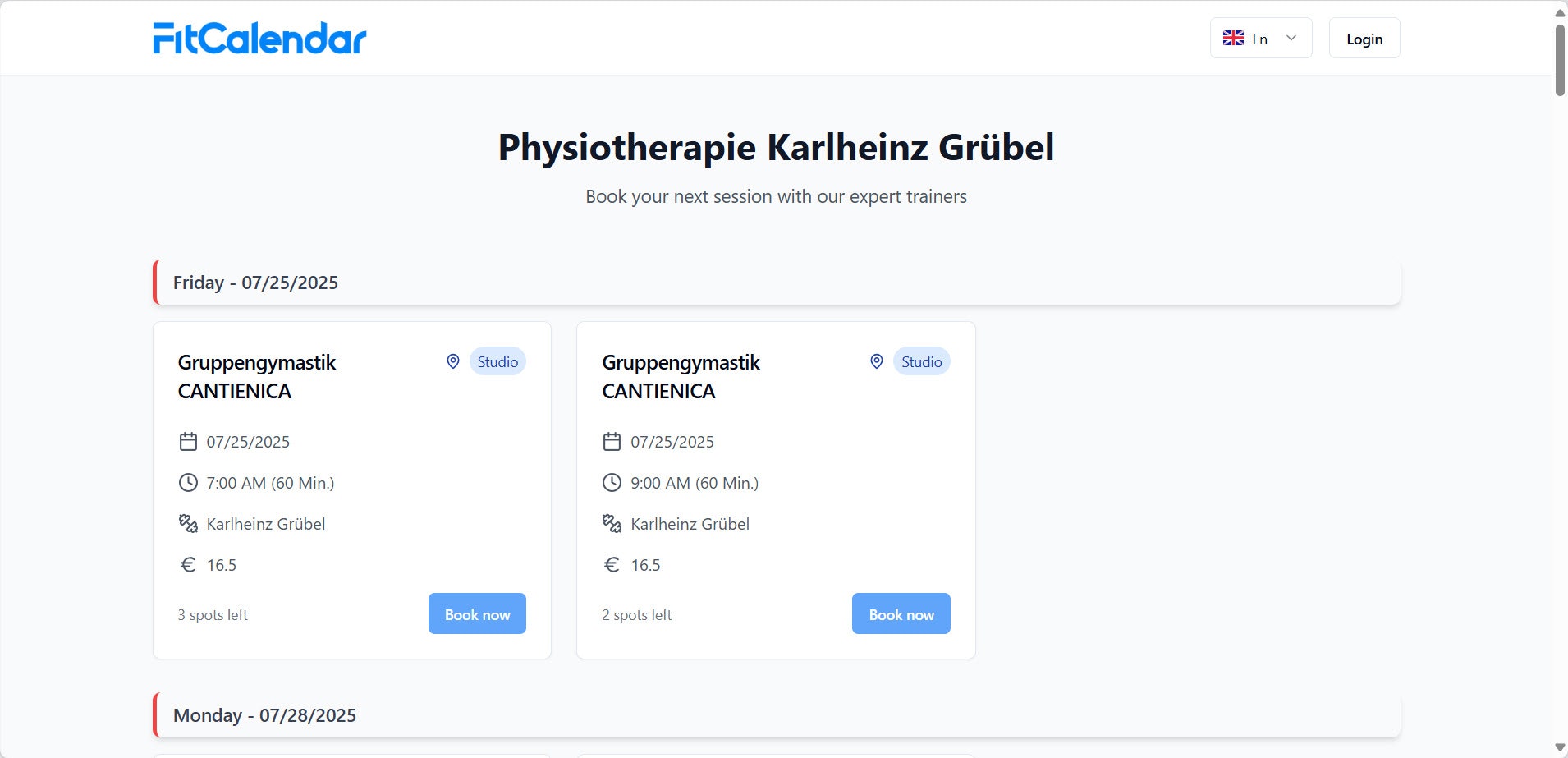 Fitcalendar - Listen Sie Ihre Fitnesskurse in Sekunden lang mit FitCalendar auf Medien 2
