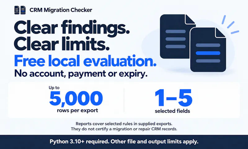 CRM Migration Checker screenshot 3