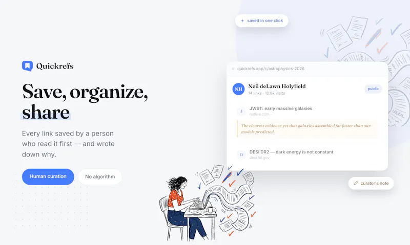 Quickrefs — Save, organise, share screenshot 1