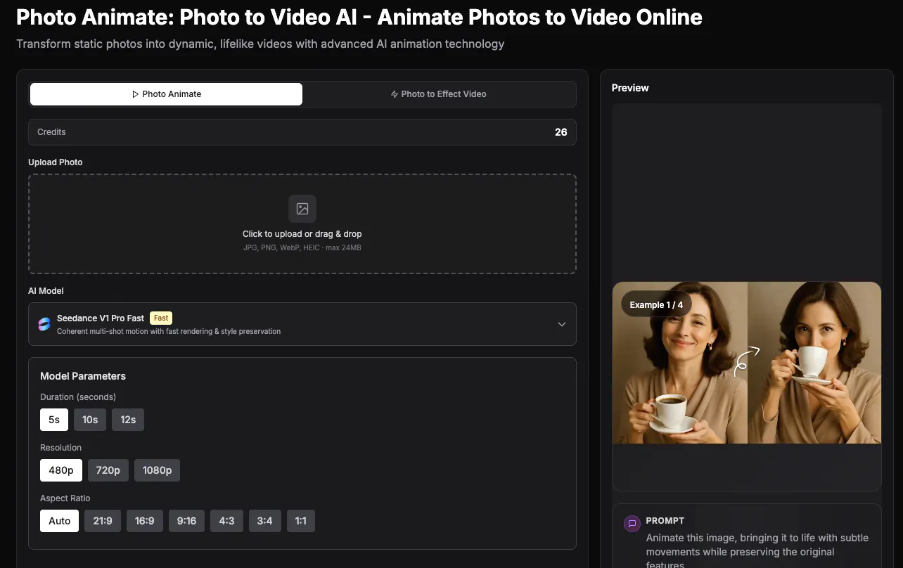 Photo Animate 제품 배너