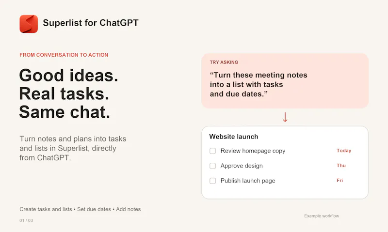 Superlist for ChatGPT screenshot 3