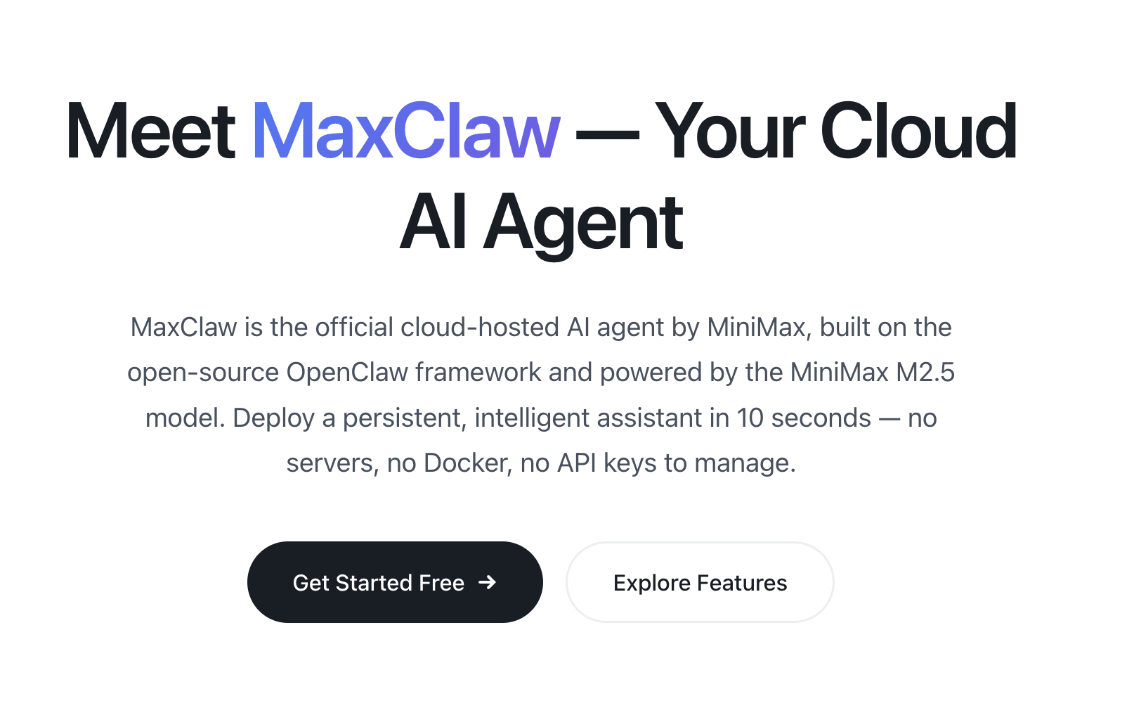 Minimax MaxClaw — Your Cloud AI Agent gallery image