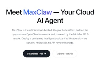 Minimax MaxClaw — Your Cloud AI Agent gallery image
