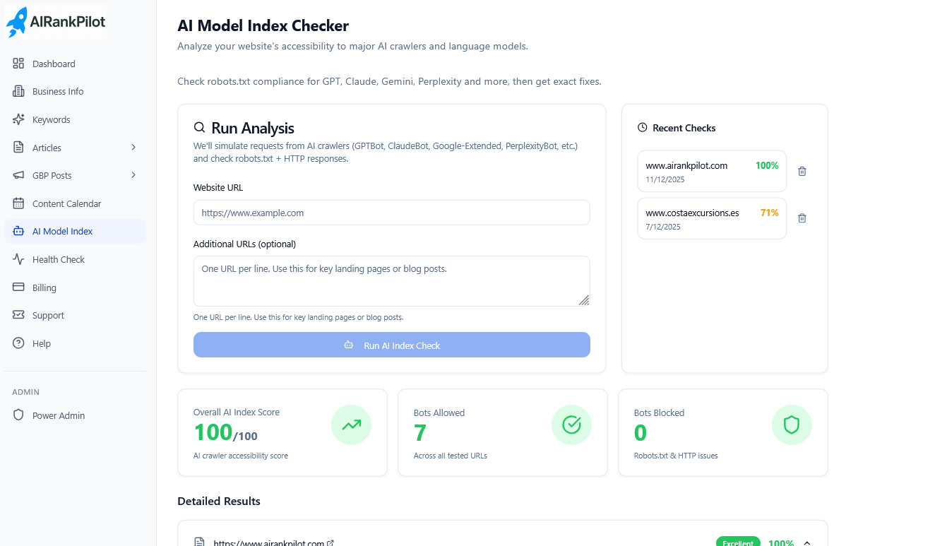 AI RankPilot - Screenshot 3 showing product features and functionality