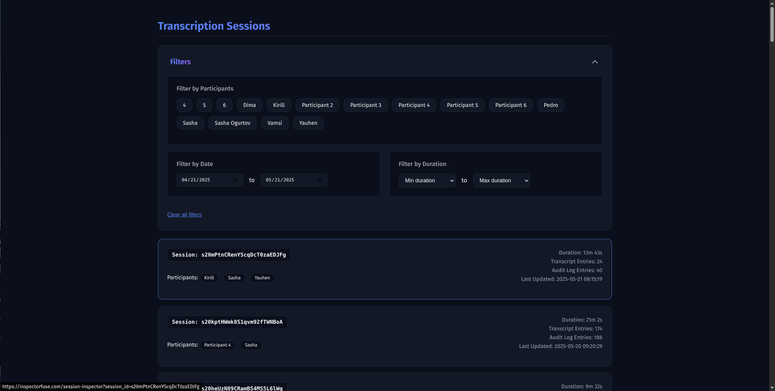 AI Session Inspector for Webfuse media 2