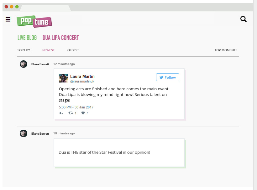 Live Blog gallery image
