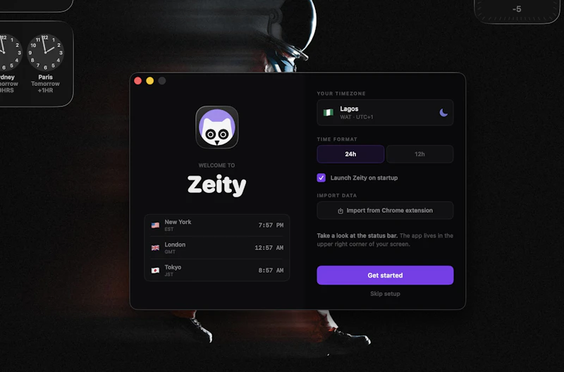Zeity for macOS screenshot 2