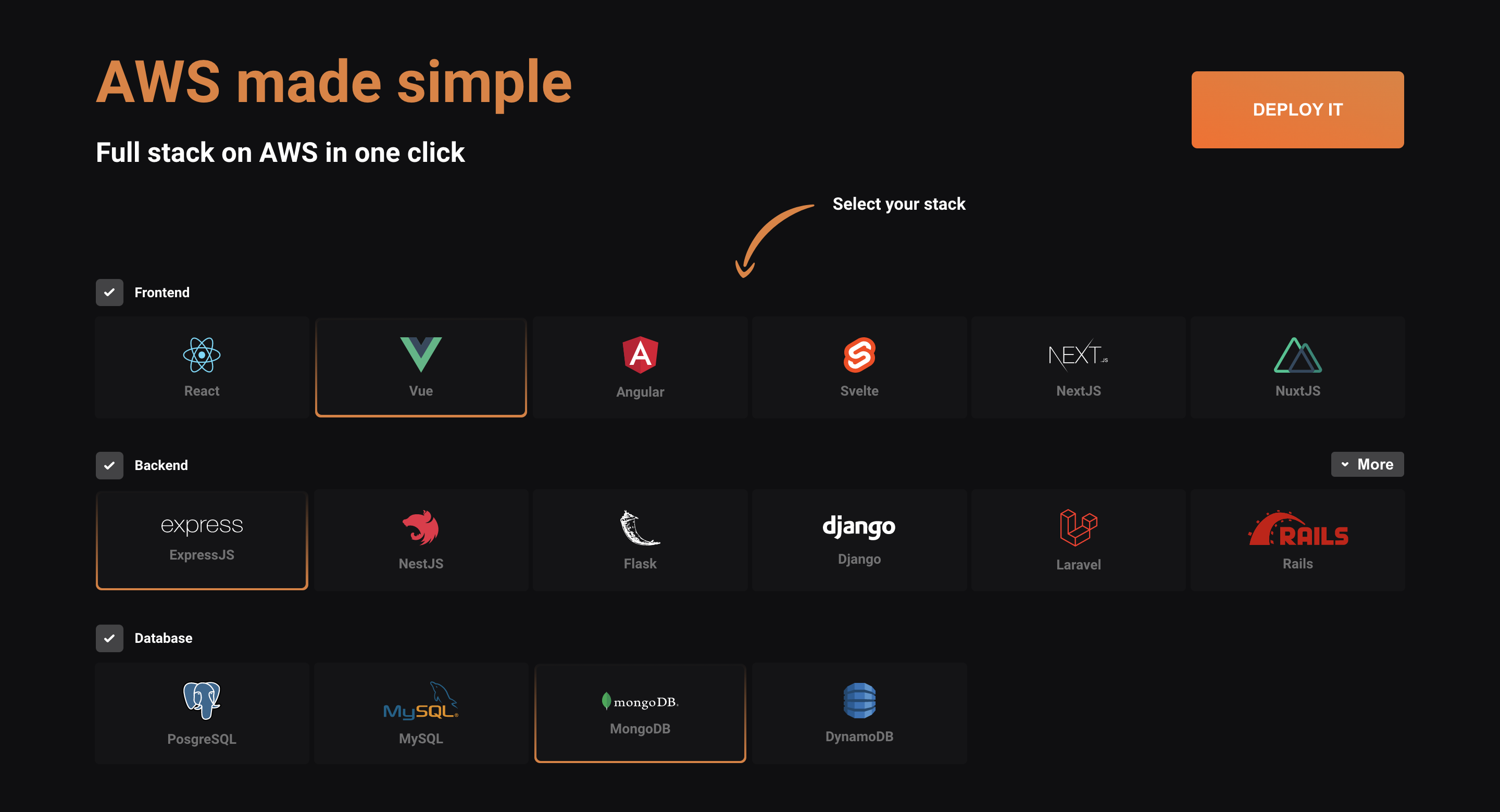 وسائط AWS Bootstrap - مكدس كامل على AWS بنقرة واحدة 1