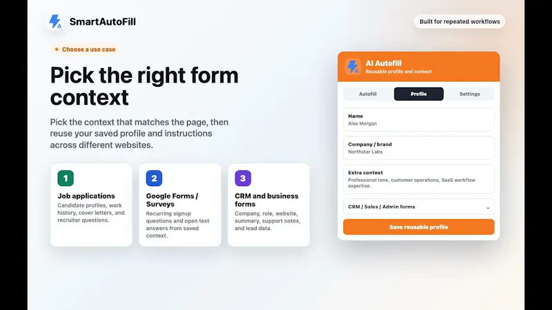 SmartAutoFill screenshot 1 (video preview)