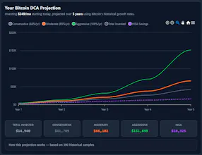 Savings/Bitcoin Dollar Cost Average Calc gallery image
