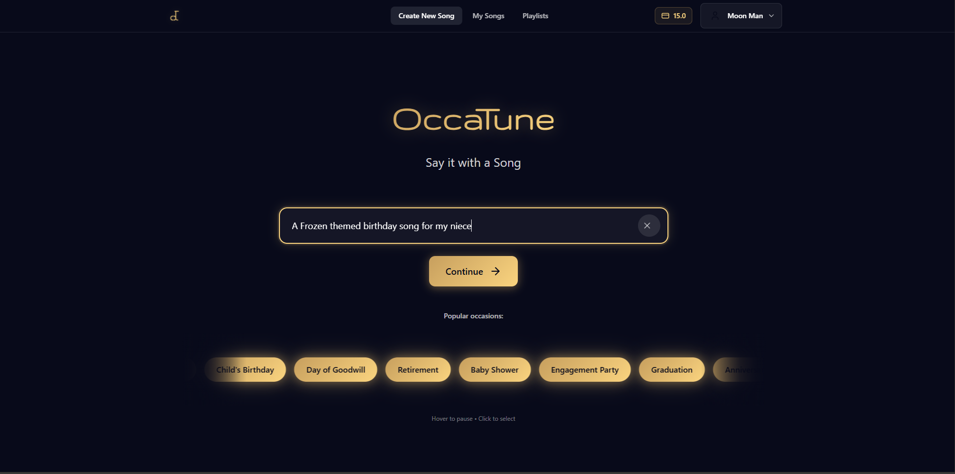 OccaTune - Main product screenshot demonstrating key features and user interface