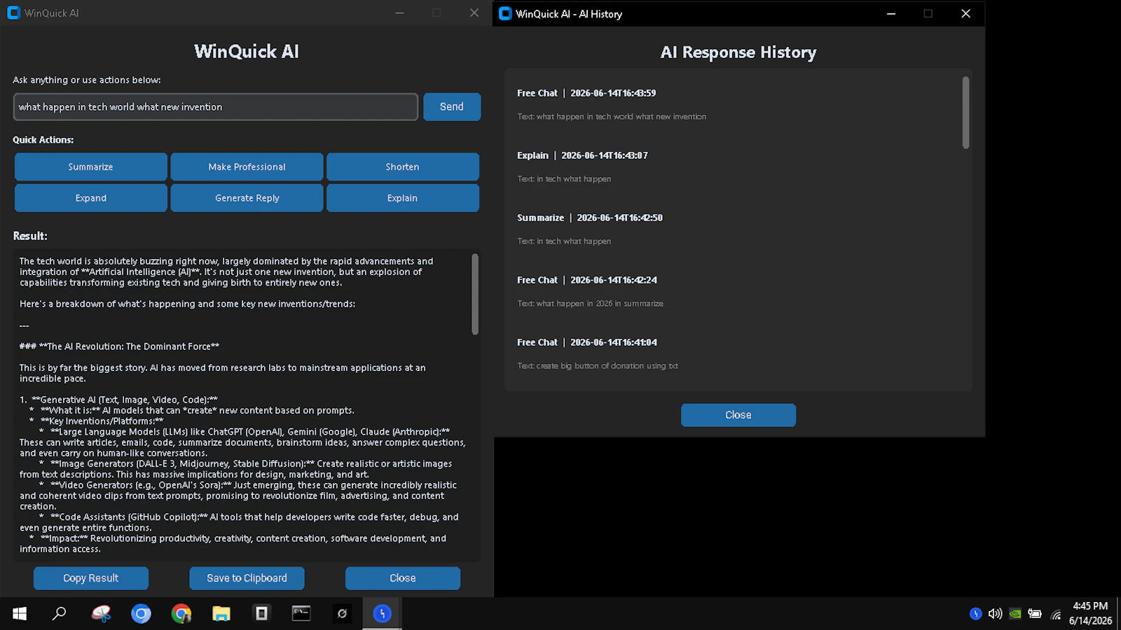 WinQuick AI screenshot 1