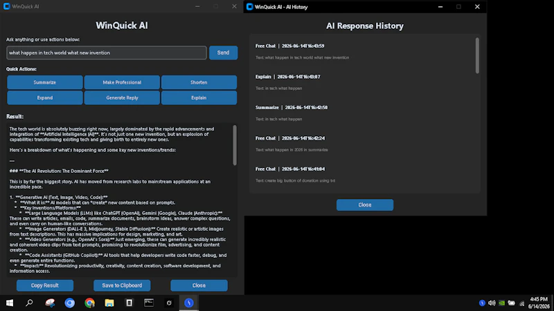 WinQuick AI screenshot 1