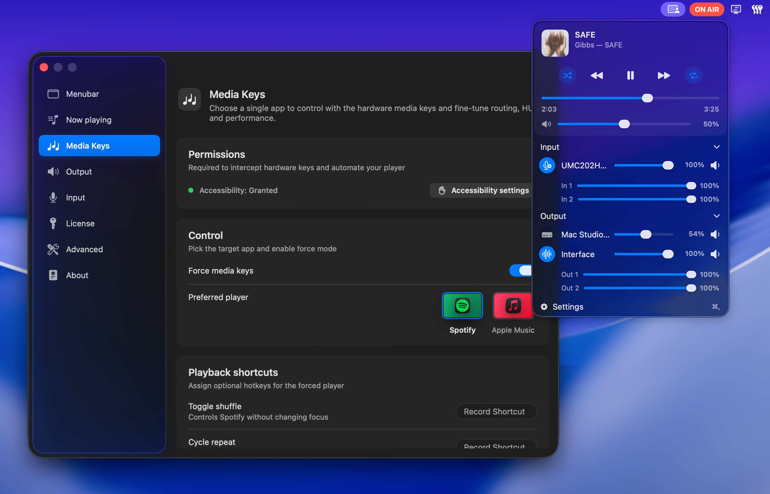 BetterAudio - Main product screenshot demonstrating key features and user interface