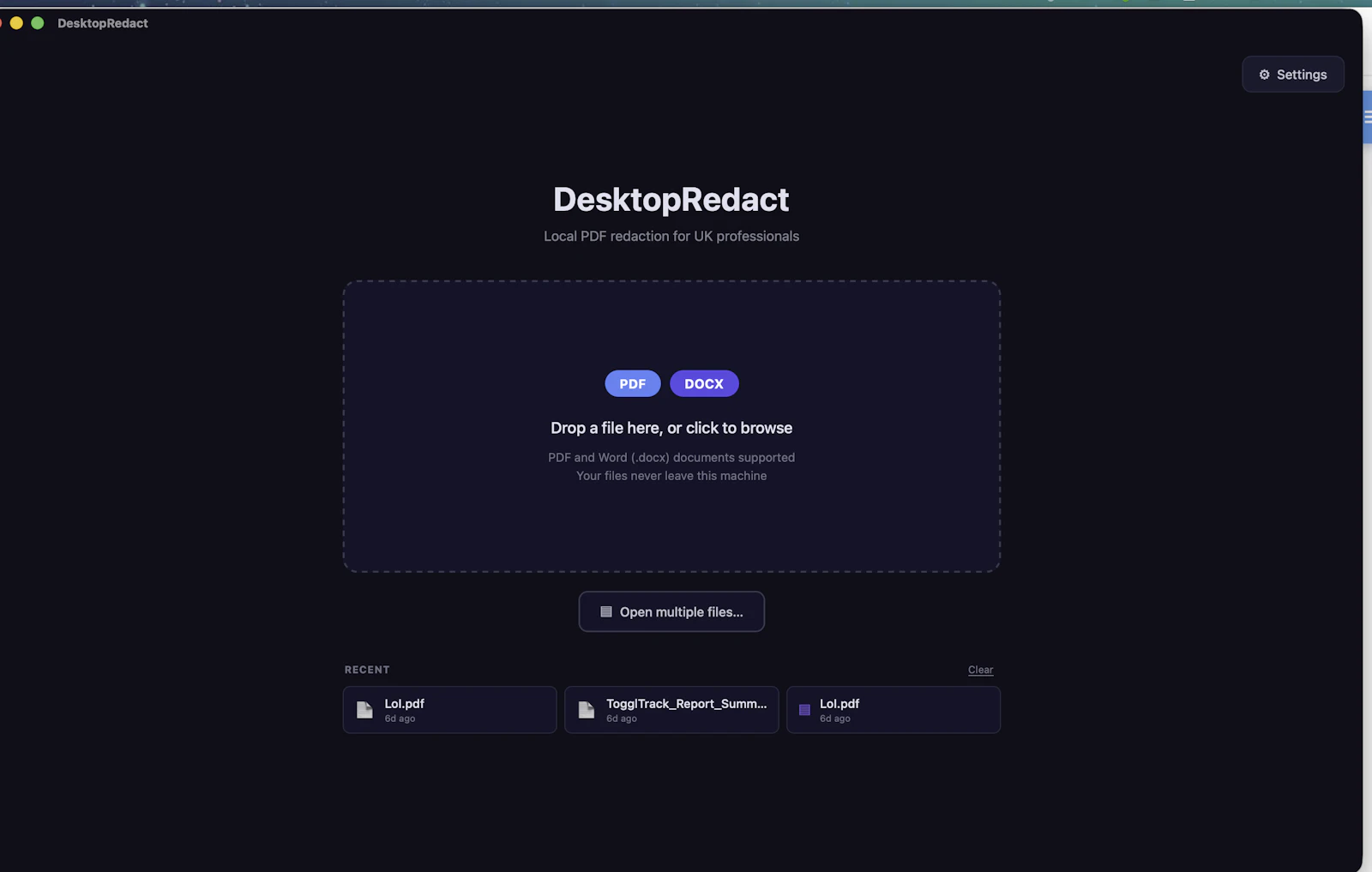 DesktopRedact — DSAR Response Automation screenshot 1