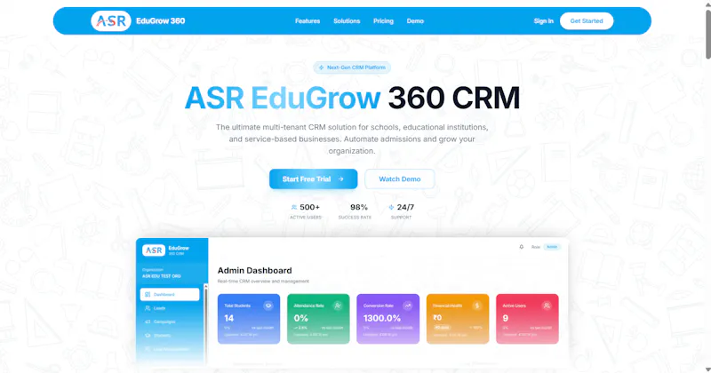 ASR EduGrow 360 CRM screenshot 1