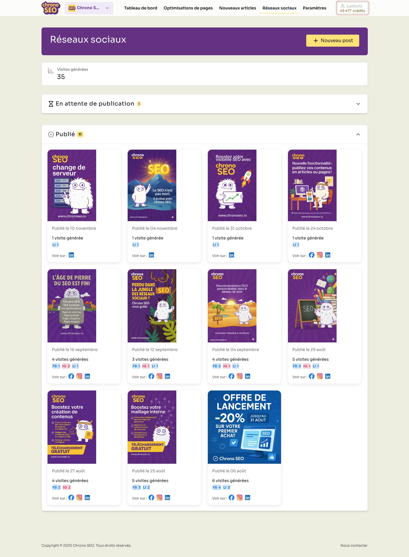 Chrono SEO - Screenshot 4 showing product features and functionality