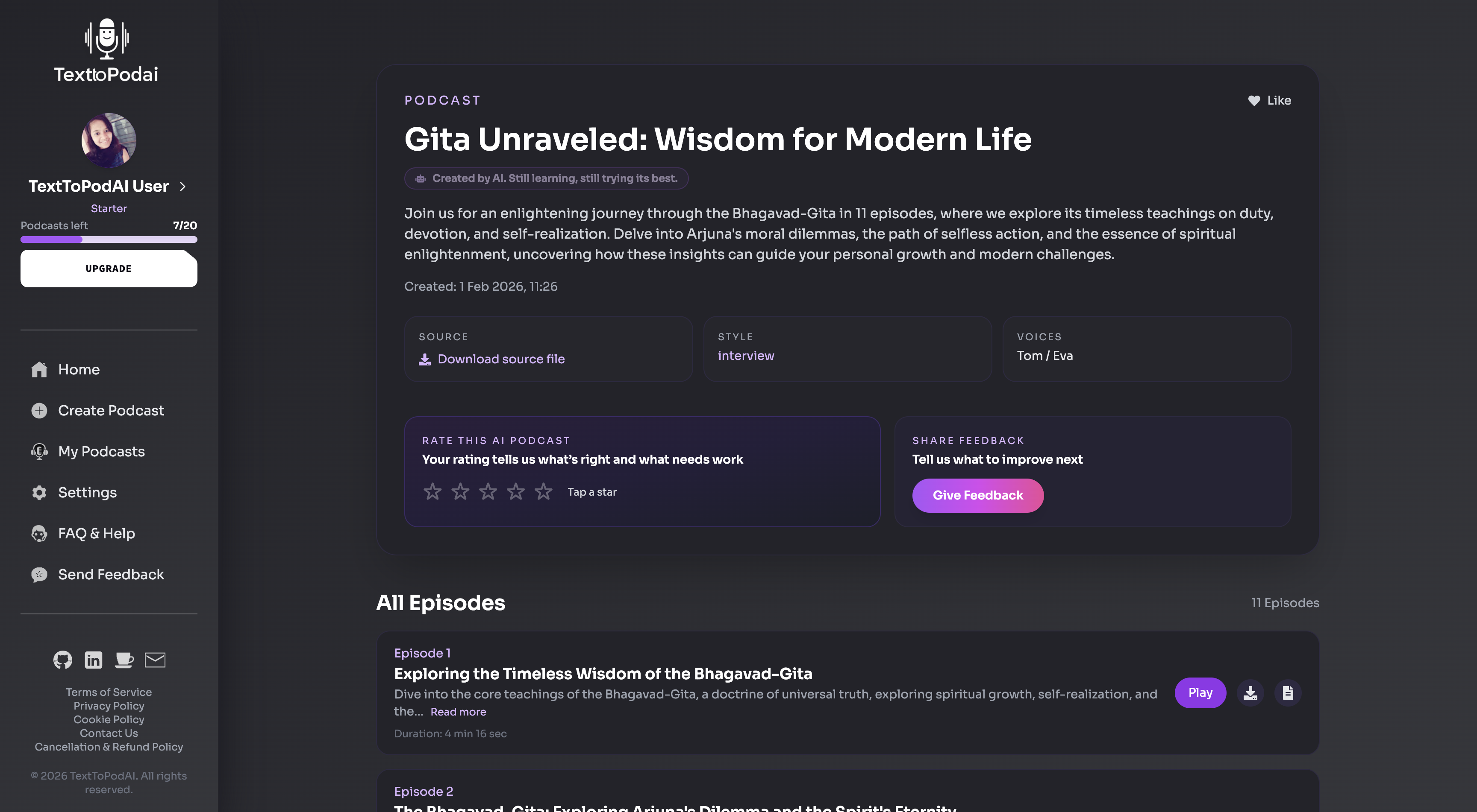 TextToPodAI gallery image