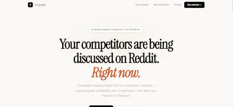 Compeddit — Reddit Competitor Monitor gallery image