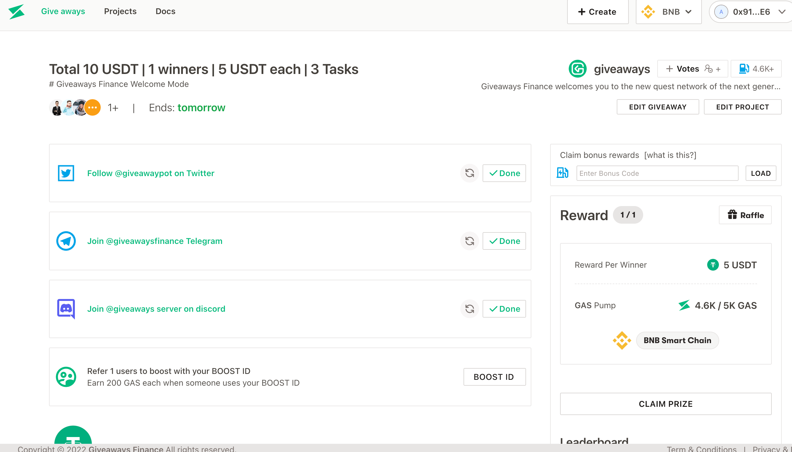 Giveaways Finance - No nonsense Crypto Quests and Giveaways media 2