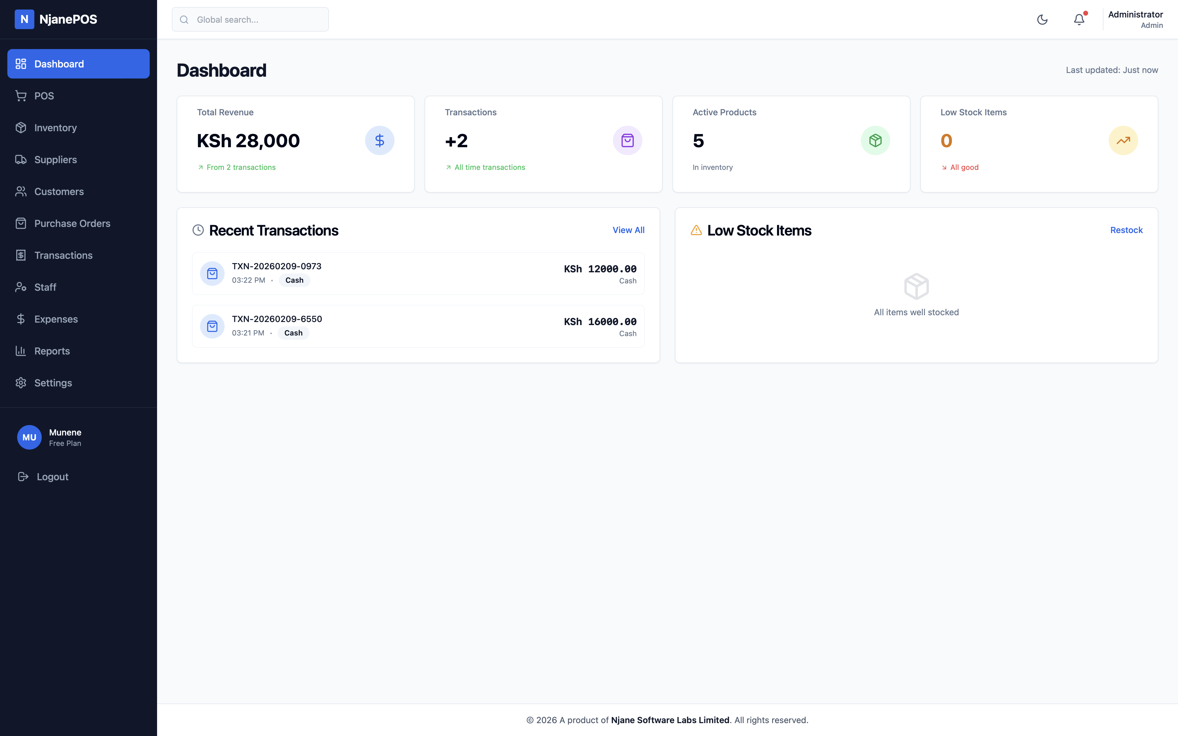Njane Point of Sales System gallery image