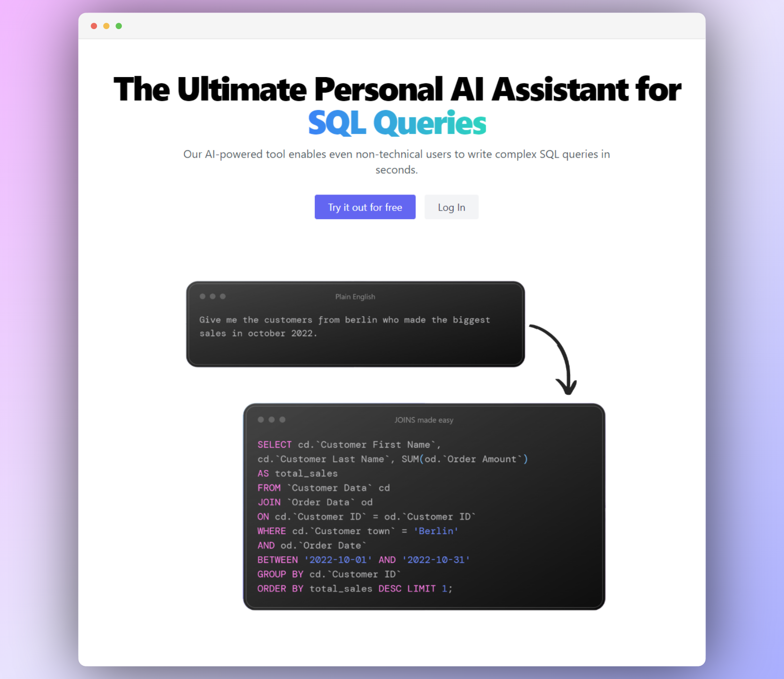 sqltoughai - SQL 쿼리의 궁극적 인 개인 AI 보조원 미디어 1