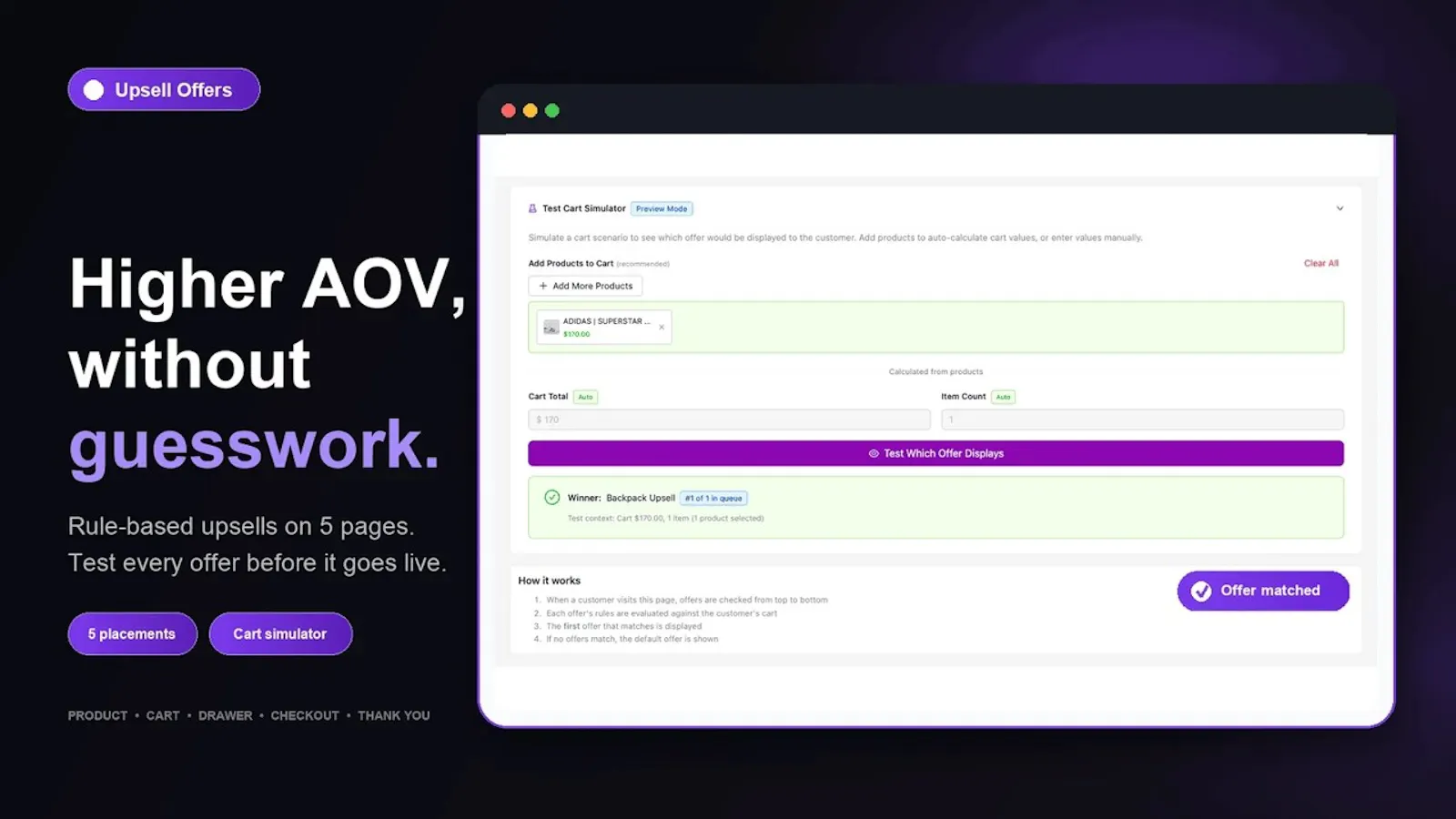 Juvant Upsell & Cross Sell screenshot 1 (video preview)