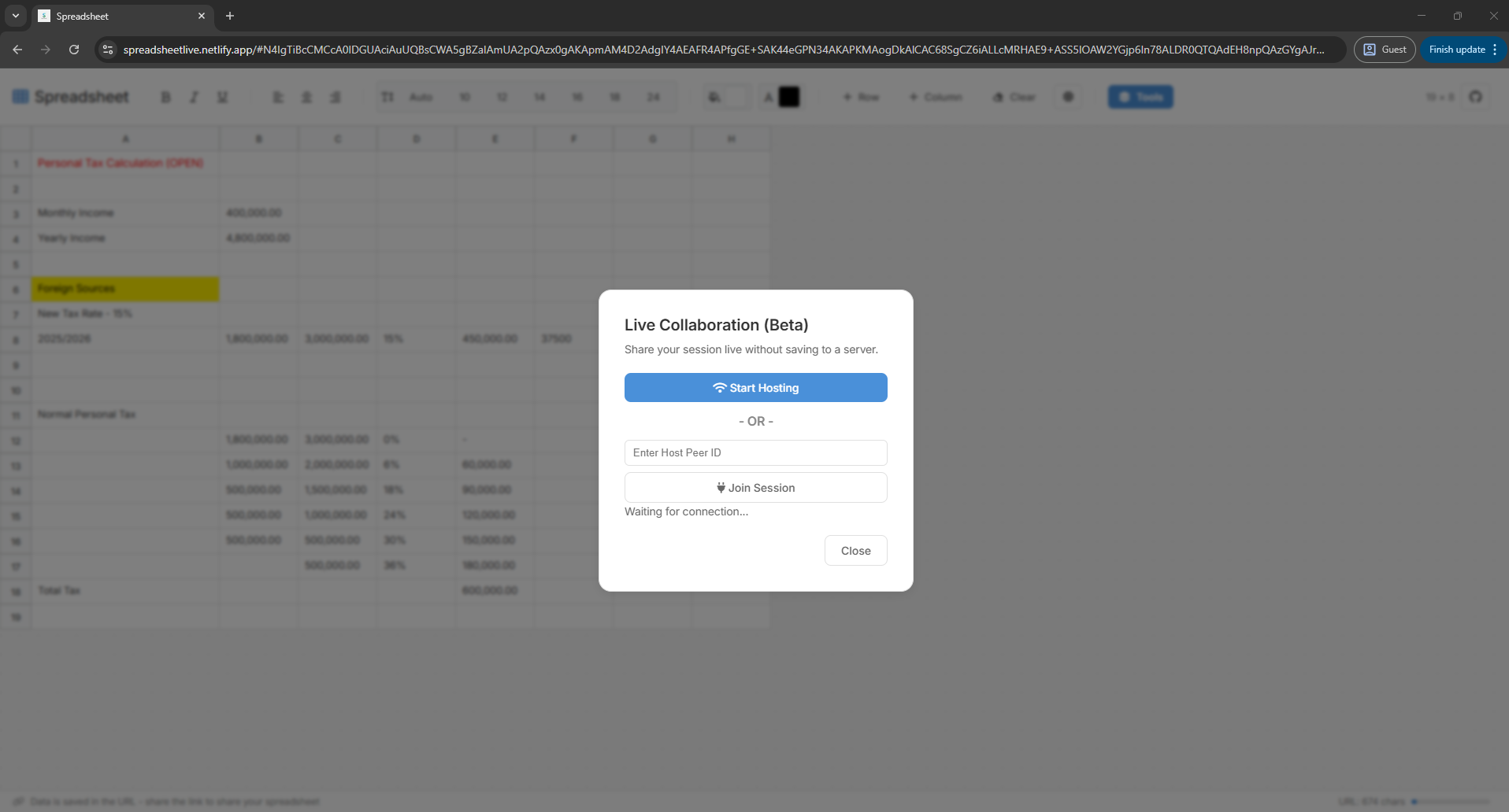Spreadsheet gallery image