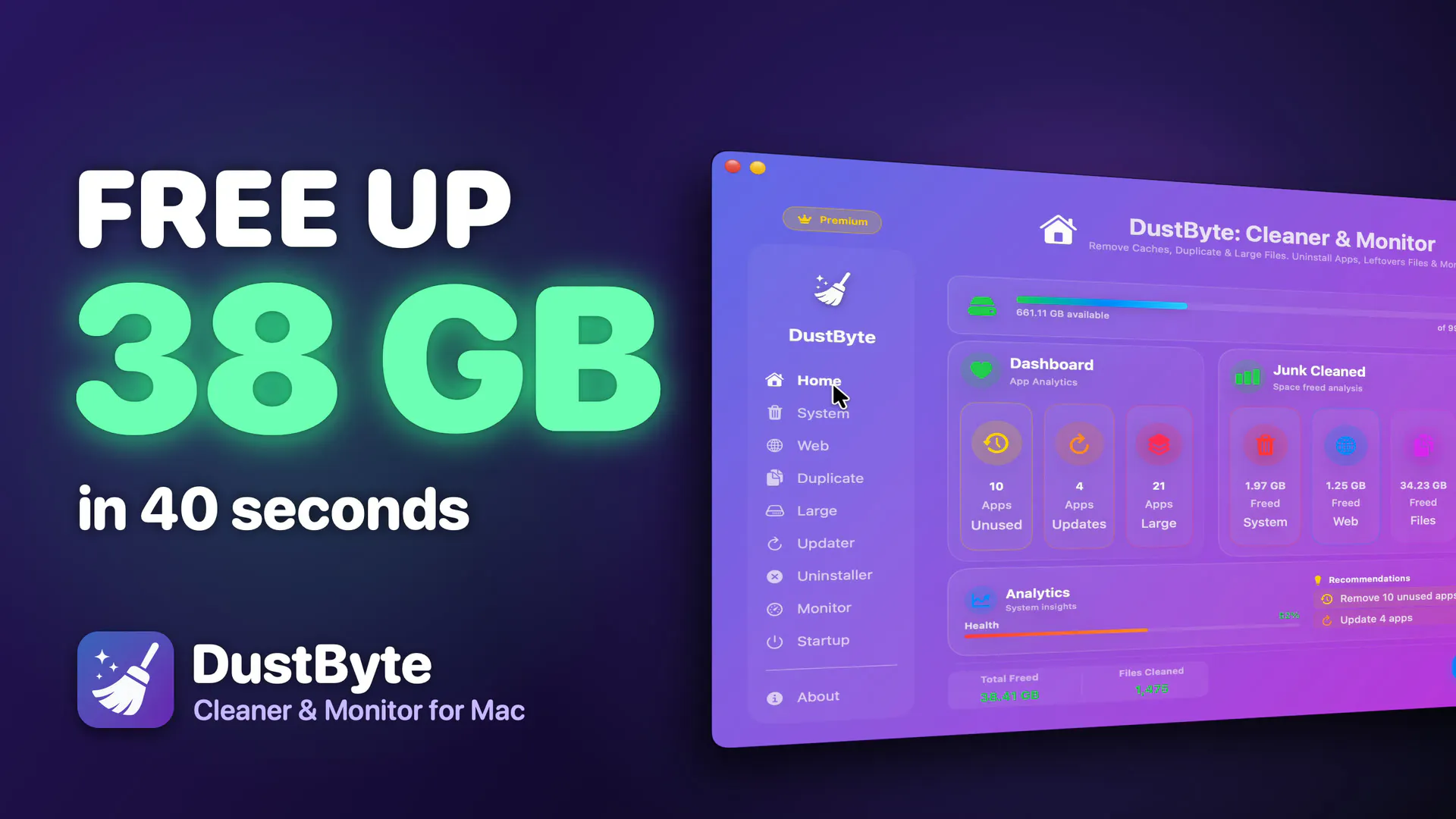 DustByte: Cleaner & Monitor