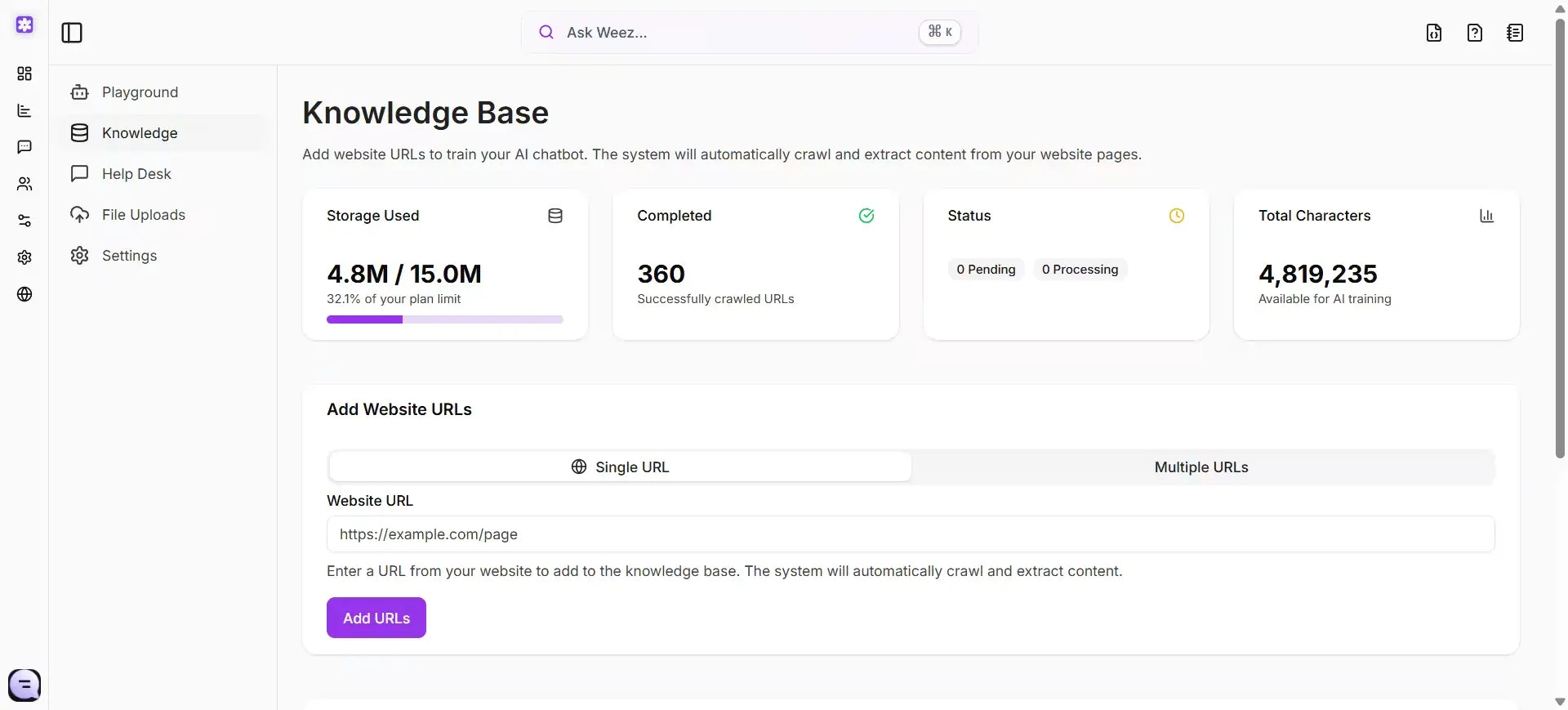 WeezIQ - Screenshot 4 showing product features and functionality
