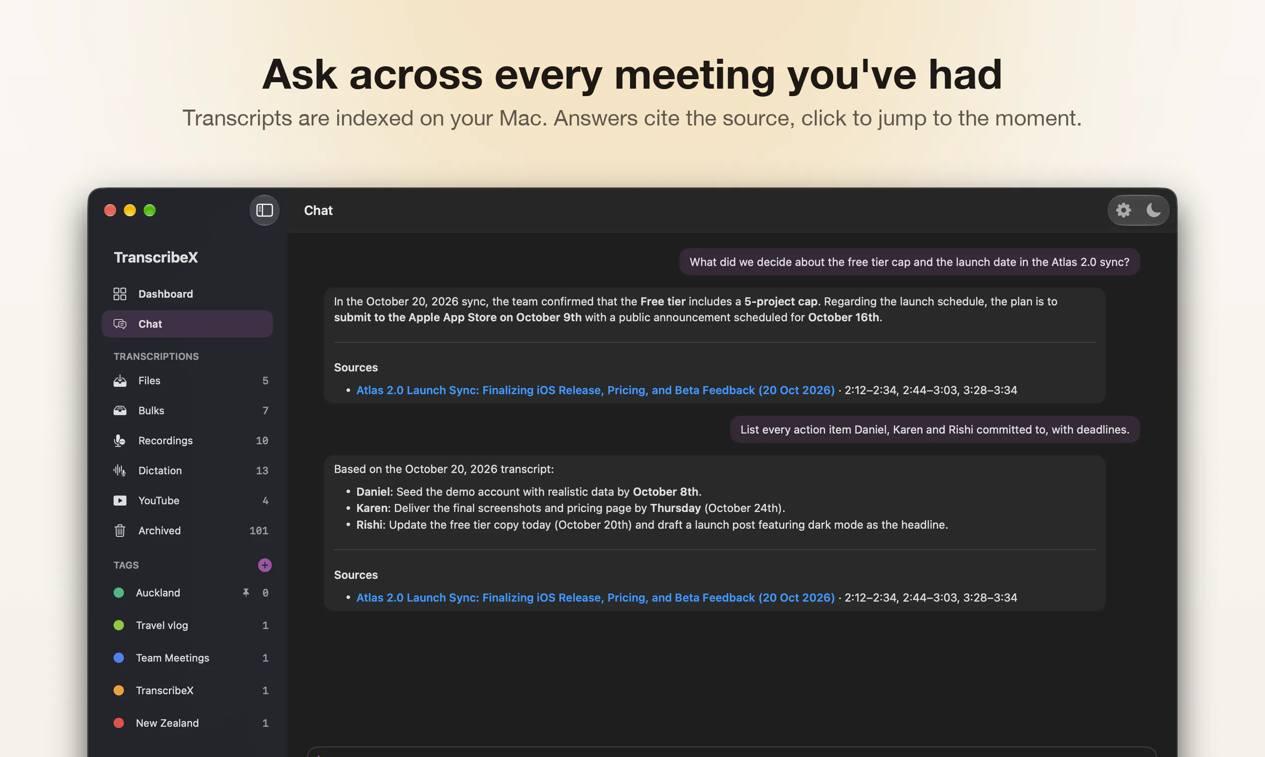TranscribeX gallery image