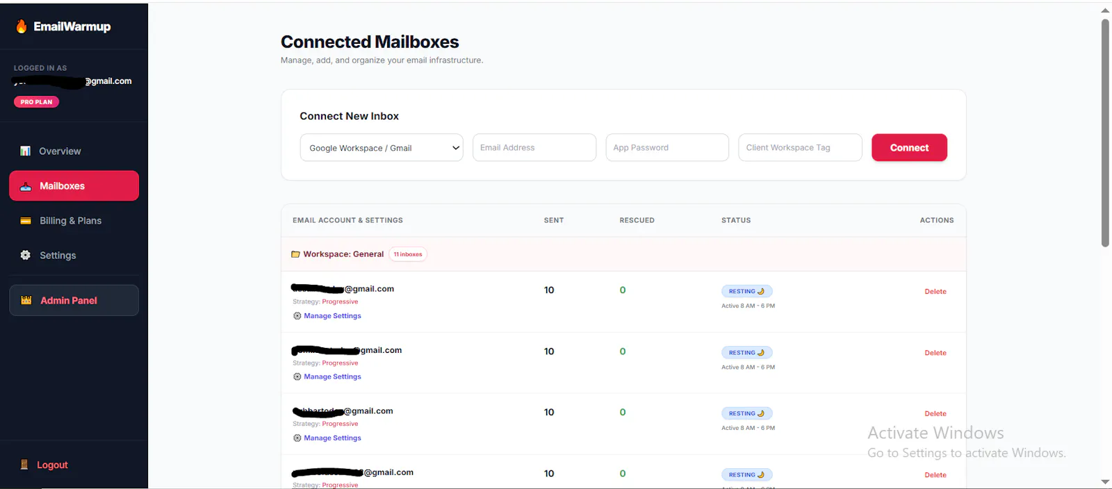 EmailWarmup screenshot 3