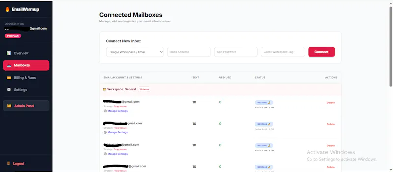 EmailWarmup screenshot 3