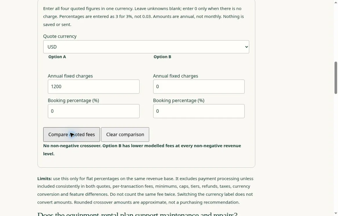Rental Software Fee Calculator gallery image