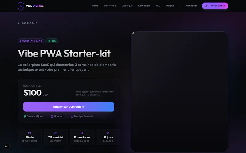 Vibe PWA Starter-kit screenshot 3