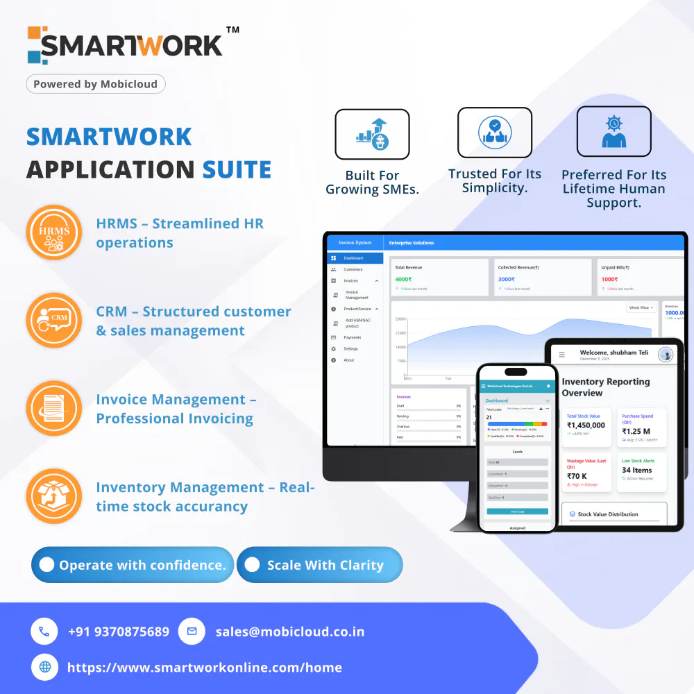 "Smartwork" CRM & HR for small business 專案橫幅